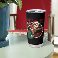 Have A Lazy Christmas Tumbler Cup Cute Xmas Sloth