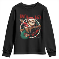 Have A Lazy Christmas Youth Sweatshirt Cute Xmas Sloth - Wonder Print Shop