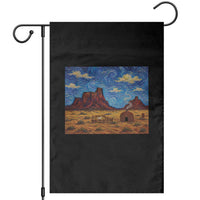 Starry Night Desert Monument Valley Garden Flag Hogan Home Oil Painting Graphic