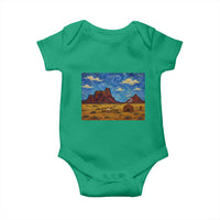 Starry Night Desert Monument Valley Baby Onesie Hogan Home Oil Painting Graphic