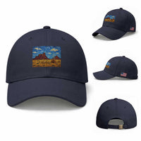 Starry Night Desert Monument Valley Baseball Cap Hogan Home Oil Painting Graphic