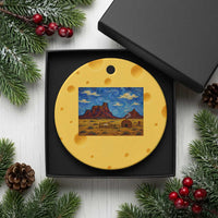 Starry Night Desert Monument Valley Ceramic Ornament Hogan Home Oil Painting Graphic