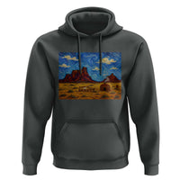 Starry Night Desert Monument Valley Hoodie Hogan Home Oil Painting Graphic