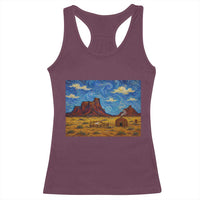 Starry Night Desert Monument Valley Racerback Tank Top Hogan Home Oil Painting Graphic
