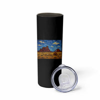 Starry Night Desert Monument Valley Skinny Tumbler Hogan Home Oil Painting Graphic