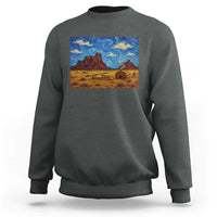 Starry Night Desert Monument Valley Sweatshirt Hogan Home Oil Painting Graphic