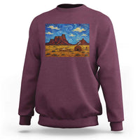 Starry Night Desert Monument Valley Sweatshirt Hogan Home Oil Painting Graphic
