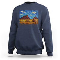 Starry Night Desert Monument Valley Sweatshirt Hogan Home Oil Painting Graphic