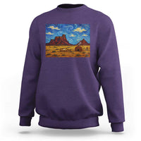 Starry Night Desert Monument Valley Sweatshirt Hogan Home Oil Painting Graphic
