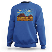 Starry Night Desert Monument Valley Sweatshirt Hogan Home Oil Painting Graphic