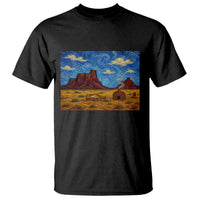 Starry Night Desert Monument Valley T Shirt Hogan Home Oil Painting Graphic