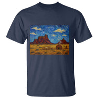 Starry Night Desert Monument Valley T Shirt Hogan Home Oil Painting Graphic
