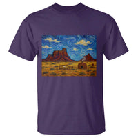 Starry Night Desert Monument Valley T Shirt Hogan Home Oil Painting Graphic