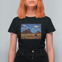 Starry Night Desert Monument Valley T Shirt For Women Hogan Home Oil Painting Graphic