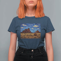 Starry Night Desert Monument Valley T Shirt For Women Hogan Home Oil Painting Graphic