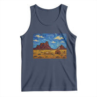 Starry Night Desert Monument Valley Tank Top Hogan Home Oil Painting Graphic