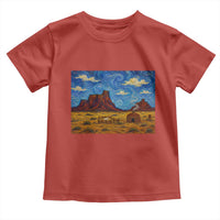 Starry Night Desert Monument Valley Toddler T Shirt Hogan Home Oil Painting Graphic