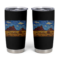 Starry Night Desert Monument Valley Tumbler Cup Hogan Home Oil Painting Graphic