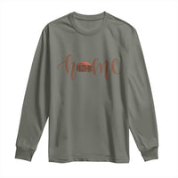 Rustic Hogan Home Typography Long Sleeve Shirt Native American Heritage Pride