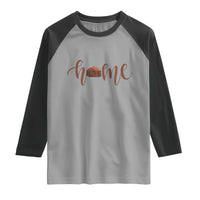 Rustic Hogan Home Typography Raglan Shirt Native American Heritage Pride