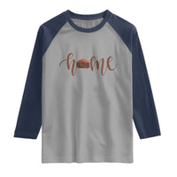 Rustic Hogan Home Typography Raglan Shirt Native American Heritage Pride