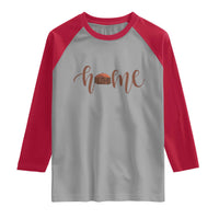 Rustic Hogan Home Typography Raglan Shirt Native American Heritage Pride