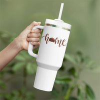 Rustic Hogan Home Typography Tumbler With Handle Native American Heritage Pride