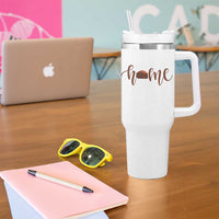 Rustic Hogan Home Typography Tumbler With Handle Native American Heritage Pride