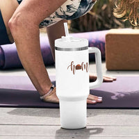 Rustic Hogan Home Typography Tumbler With Handle Native American Heritage Pride