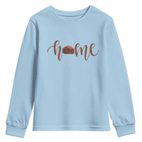 Rustic Hogan Home Typography Youth Sweatshirt Native American Heritage Pride
