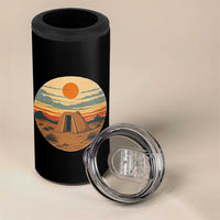 Vintage Monument Valley Landscape 4 in 1 Can Cooler Tumbler Desert Hogan Home Art