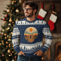 Vintage Monument Valley Landscape Ugly Christmas Sweater Desert Hogan Home Art