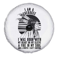 Native American Heritage Pride Gift Spare Tire Cover I Am A Cherokee Born With Heart On My Sleeve