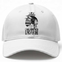 Native American Heritage Pride Gift Baseball Cap I Am A Cherokee Born With Heart On My Sleeve