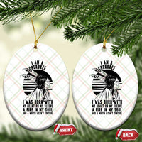 Native American Heritage Pride Gift Ceramic Ornament I Am A Cherokee Born With Heart On My Sleeve