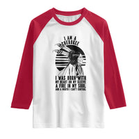 Native American Heritage Pride Gift Raglan Shirt I Am A Cherokee Born With Heart On My Sleeve