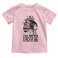 Native American Heritage Pride Gift Toddler T Shirt I Am A Cherokee Born With Heart On My Sleeve