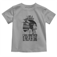 Native American Heritage Pride Gift Toddler T Shirt I Am A Cherokee Born With Heart On My Sleeve