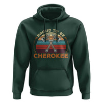 Cherokee Heritage Pride Hoodie Vintage Sunset Tomahawk Native American Graphic