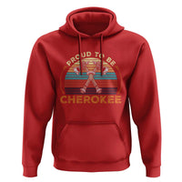 Cherokee Heritage Pride Hoodie Vintage Sunset Tomahawk Native American Graphic