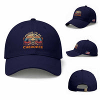 Cherokee Heritage Pride Baseball Cap Vintage Native American Warrior Skull