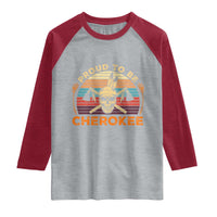 Cherokee Heritage Pride Raglan Shirt Vintage Native American Warrior Skull