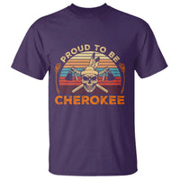 Cherokee Heritage Pride T Shirt Vintage Native American Warrior Skull