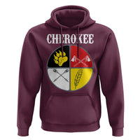 Cherokee Cultural Pride Hoodie Native American Medicine Wheel Art