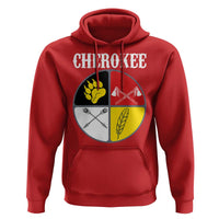 Cherokee Cultural Pride Hoodie Native American Medicine Wheel Art