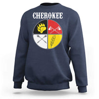 Cherokee Cultural Pride Sweatshirt Native American Medicine Wheel Art