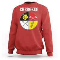 Cherokee Cultural Pride Sweatshirt Native American Medicine Wheel Art
