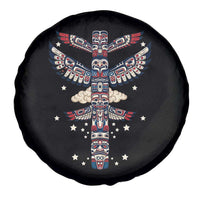 Native American Totem Pole Spare Tire Cover Pacific Northwest Indigenous Tribal
