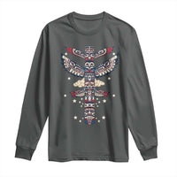 Native American Totem Pole Long Sleeve Shirt Pacific Northwest Indigenous Tribal