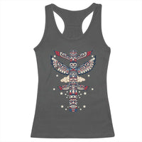 Native American Totem Pole Racerback Tank Top Pacific Northwest Indigenous Tribal